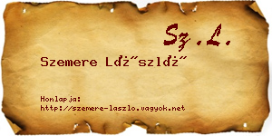 Szemere László névjegykártya